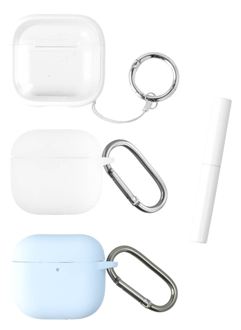 4smarts Case Set Omega – Schutzhülle – für AirPods 4 – Kunststoff/Silikon – kabelloses Laden – 3er-Set