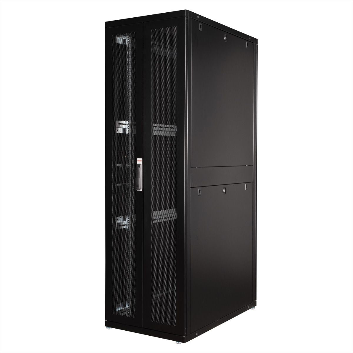 ROLINE Pro – 19" Netzwerkschrank 42U, IP20, abschliessbar, 600 × 1000 × 1970 mm, schwarz, Stahl