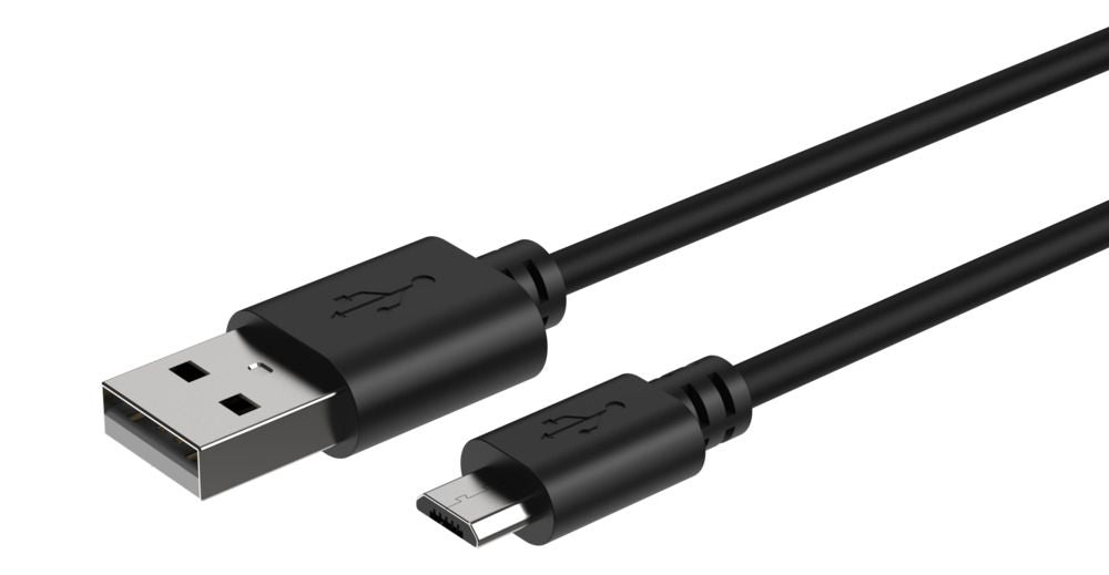Ansmann USB-A auf Micro-USB-B Kabel – USB 2.0 (480 Mbit/s) – 1 m – Schwarz