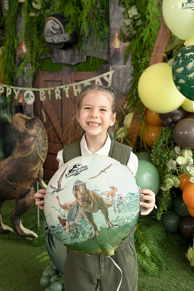 PartyDeco Folienballon Jurassic World – Grün – 35 × 35 cm – 1 Stk