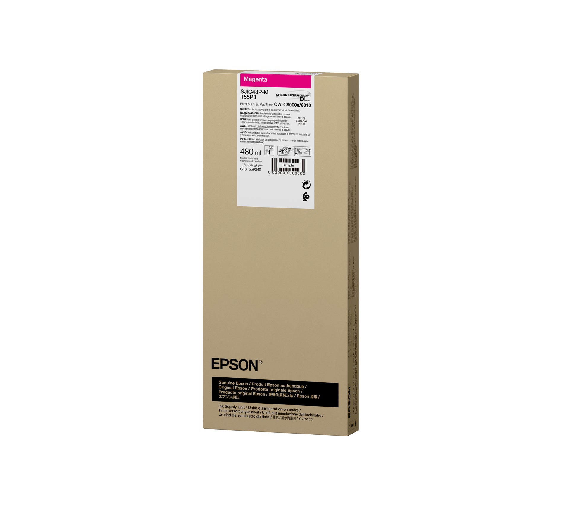 Epson Tintenpatrone SJIC48P-M, Magenta – für CW C8000E