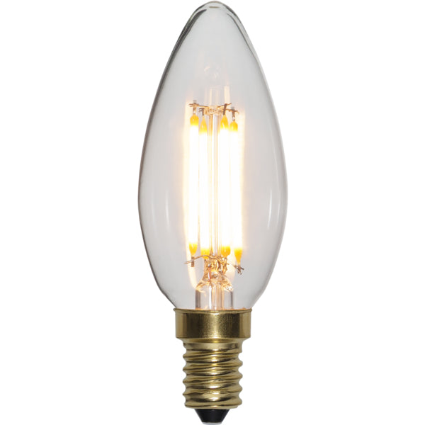 Star Trading Leuchtmittel E14 Kerzenform – Warmweiss 2100 K, 400 lm, 4 W, dimmbar – IP20 – 1 Stk. – Glas