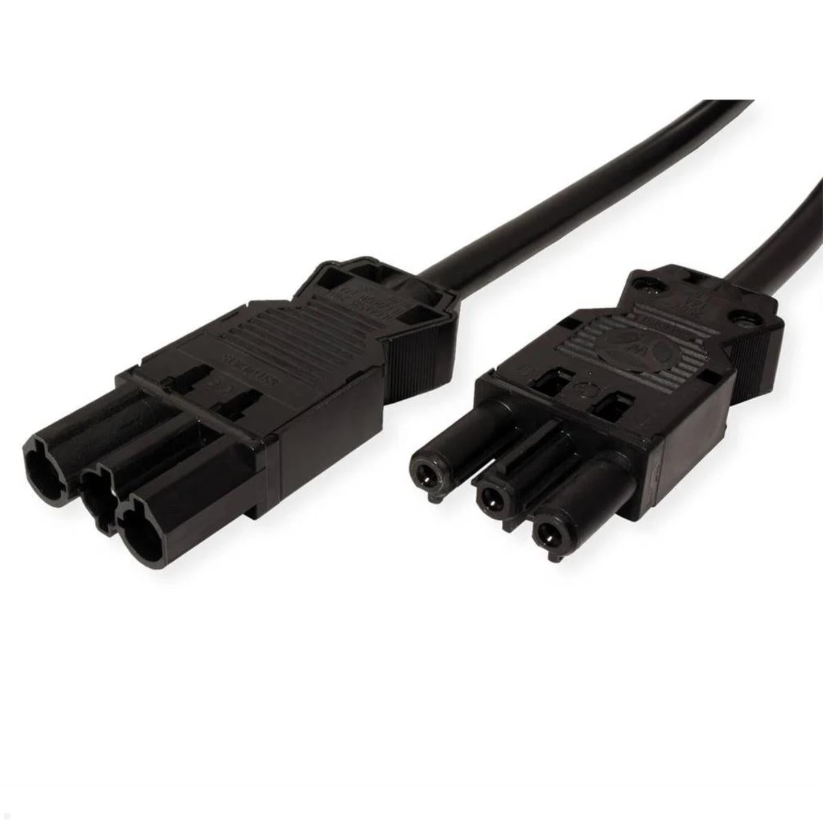 Bachmann Verlängerungskabel – GST18 (Stecker)–GST18 (Kupplung), 4 m, H05VV-F, 3×1,5 mm², schwarz