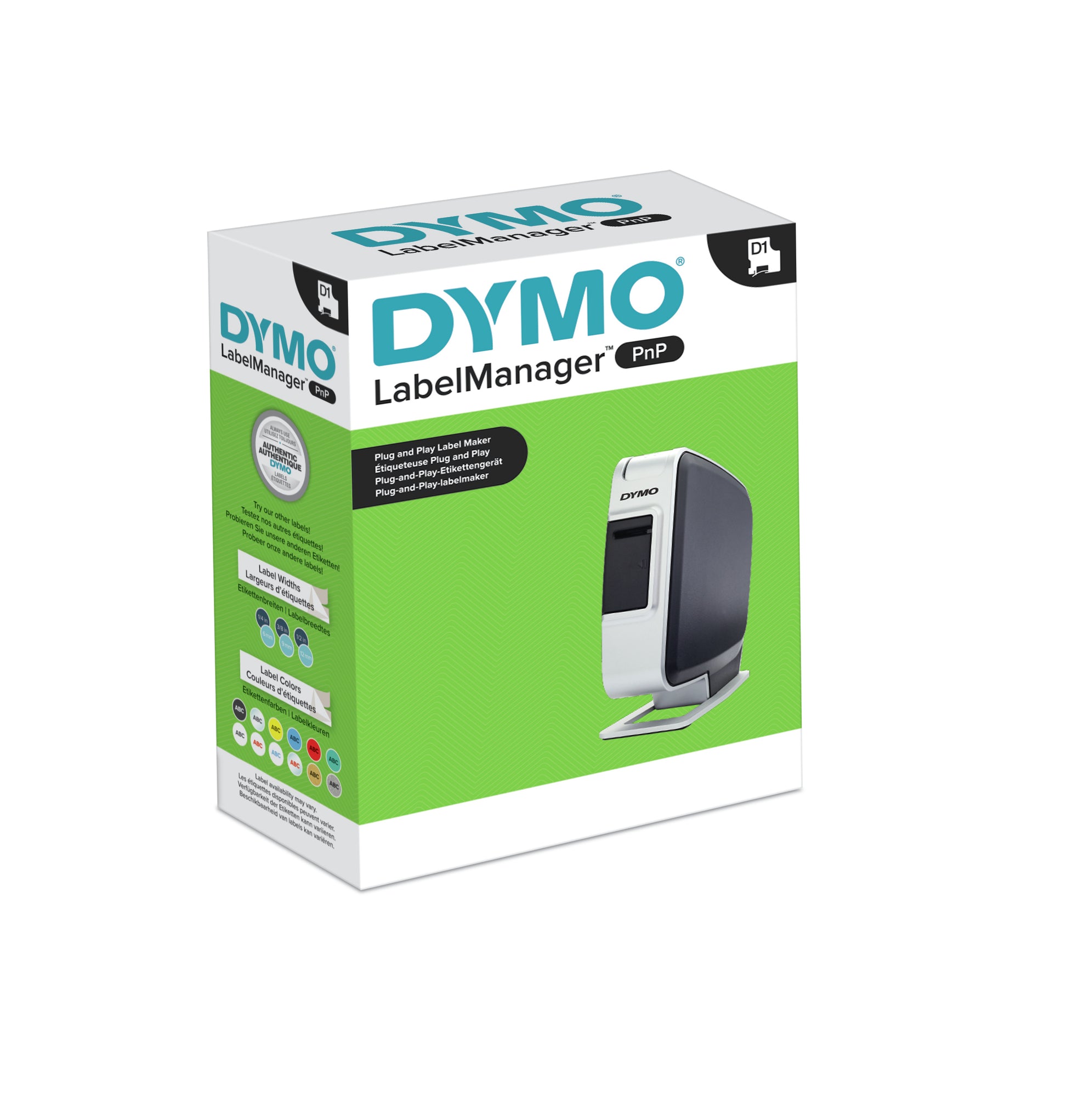 DYMO LabelManager PnP – Beschriftungsgerät für Schriftbänder 6–12 mm, USB, Lithium-Ionen-Akku, 180 dpi