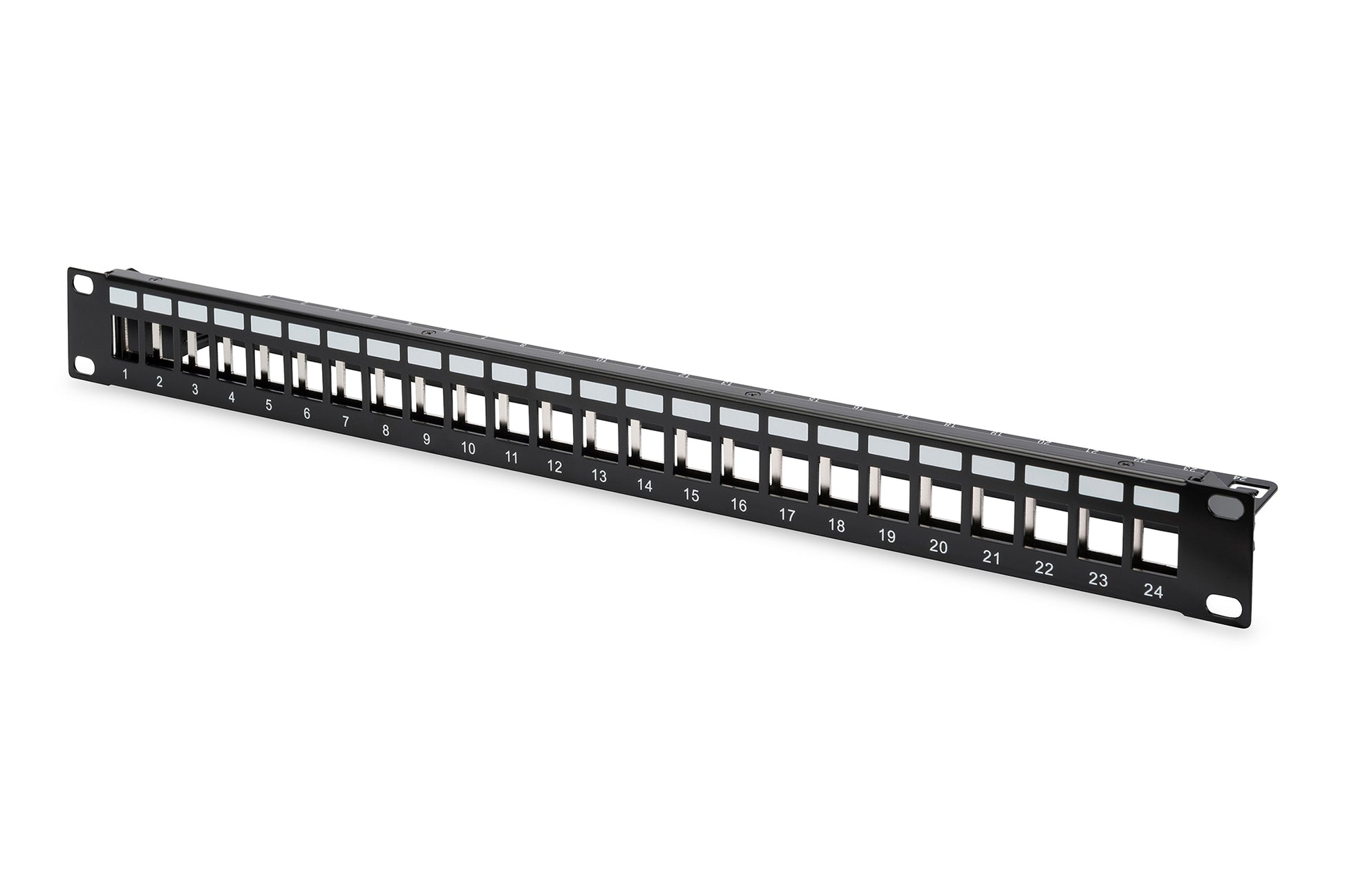 Digitus Modulares Patchpanel – 24× Ports, 19", 1U, Schwarz