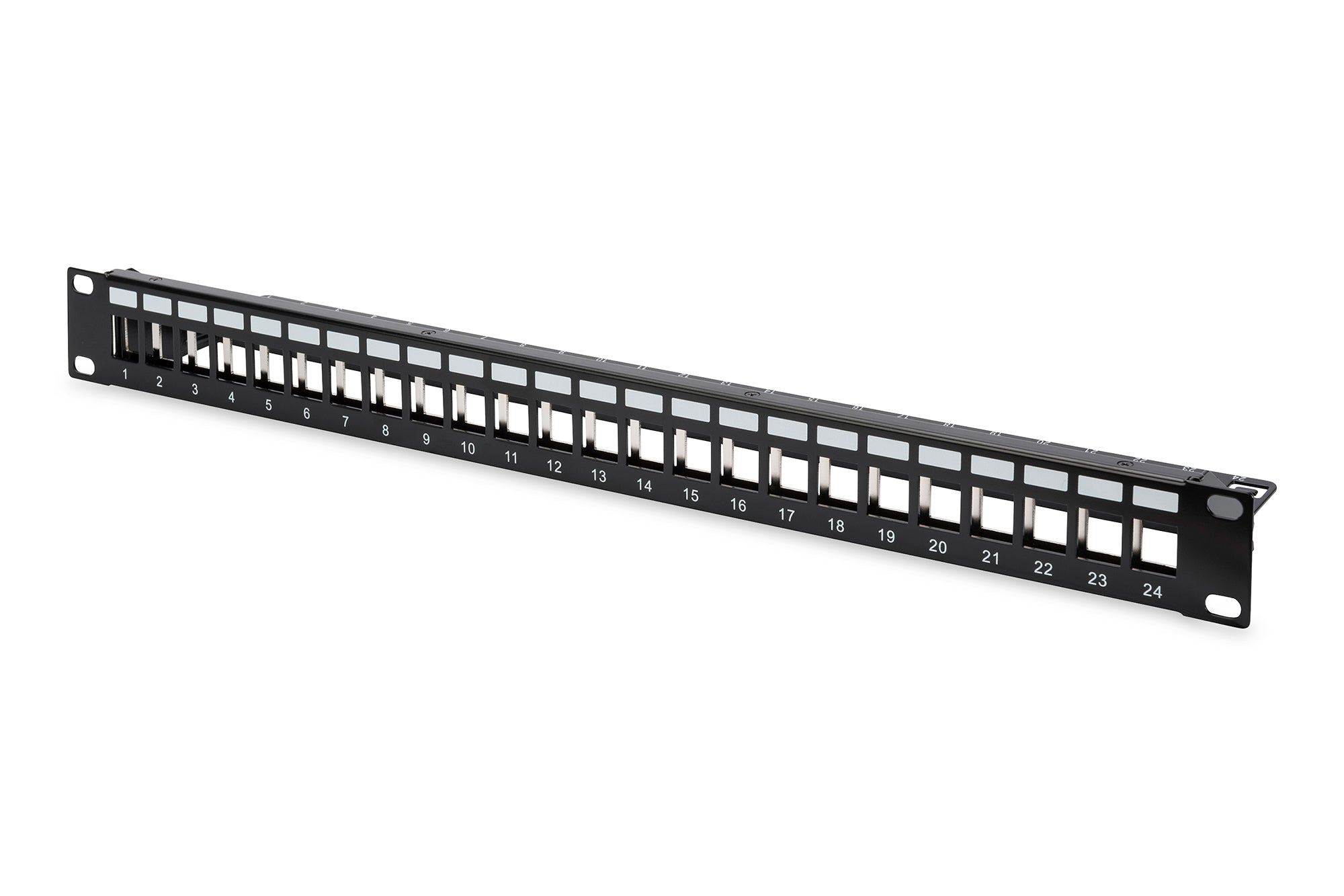 Digitus Modulares Patchpanel – 24× Ports, 19", 1U, Schwarz