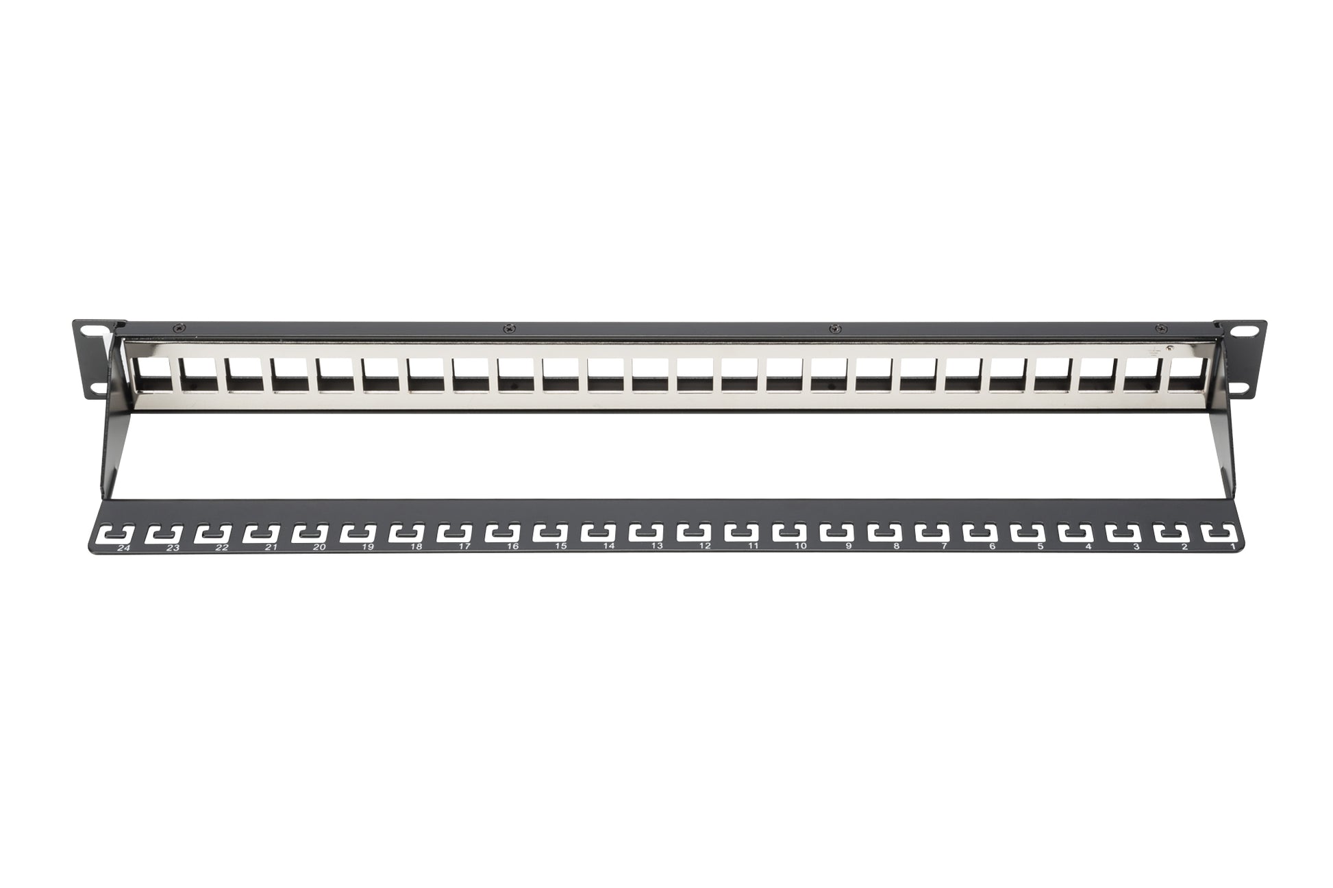 Digitus Modulares Patchpanel – 24× Ports, 19", 1U, Schwarz