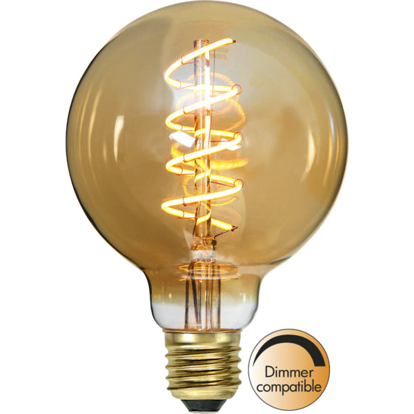 Star Trading LED-Leuchtmittel E27 G95 – Warmweiss 2000 K, 150 lm, 3,1 W, dimmbar – 5 Stk.