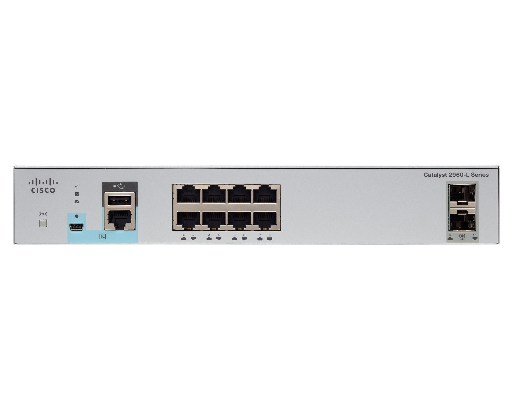 Cisco Catalyst 2960-L – Managed L2 Switch – 8× 1G, 2× SFP, 19", 1U