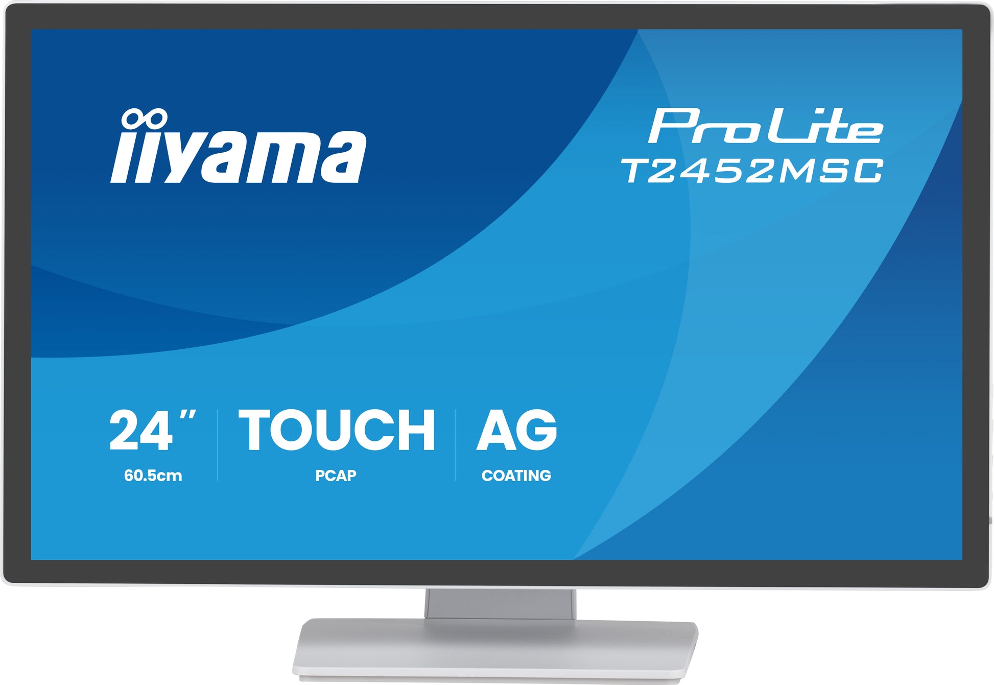 iiyama ProLite T2452MSC-W1AG 24" FHD PCAP 10-Touch – DisplayPort, USB, Weiss