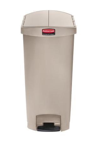 Rubbermaid Treteimer Slim Jim – 68 l – Kunststoff, rechteckig – beige