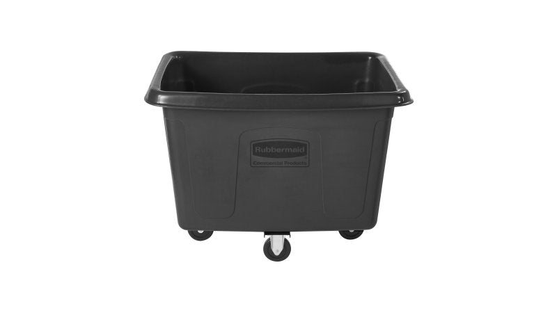 Rubbermaid Cube Truck Transportwagen 0,4 m³ – 4 Rollen, 226,8 kg Traglast, schwarz, B 1121 × H 826 × T 787 mm