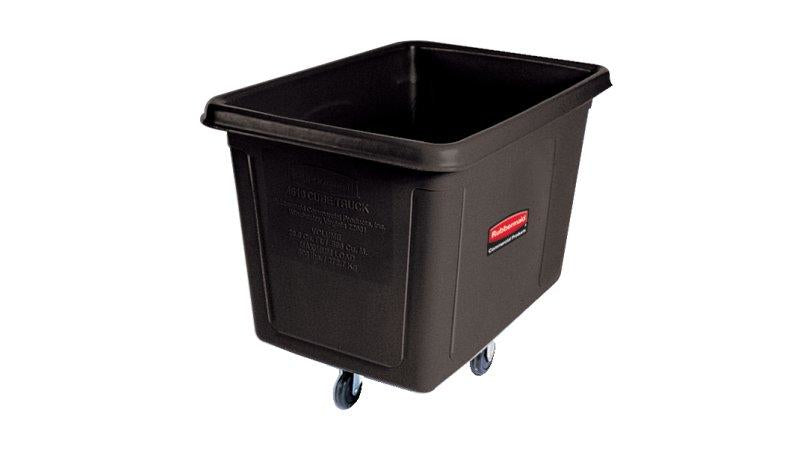 Rubbermaid Transportwagen Cube Truck FG460800 – 200 l, Kunststoff, Schwarz, 96,5 × 66,0 × 71,4 cm