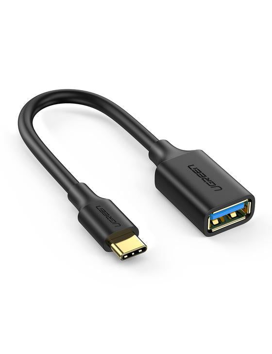 Ugreen USB-C auf USB-A Verlängerungskabel (Stecker auf Buchse) – USB 3.2 Gen 1 (5 Gbit/s) – 0,15 m – Schwarz