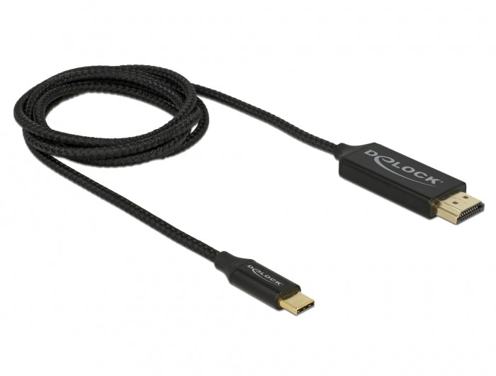 DeLOCK USB-C auf HDMI Kabel HDMI 1.3 4K – 1 m – für Geräte mit USB-C (DisplayPort Alt Mode)
