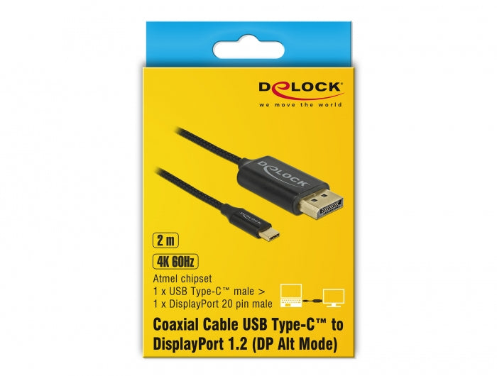 DeLOCK USB-C auf HDMI Kabel HDMI 1.3 4K – 1 m – für Geräte mit USB-C (DisplayPort Alt Mode)