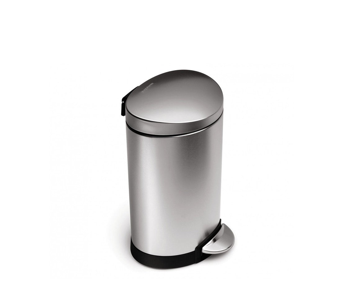 simplehuman Treteimer CW1834CB – 6 l – Edelstahl, rund – Anti-Fingerprint, mit Innenkübel