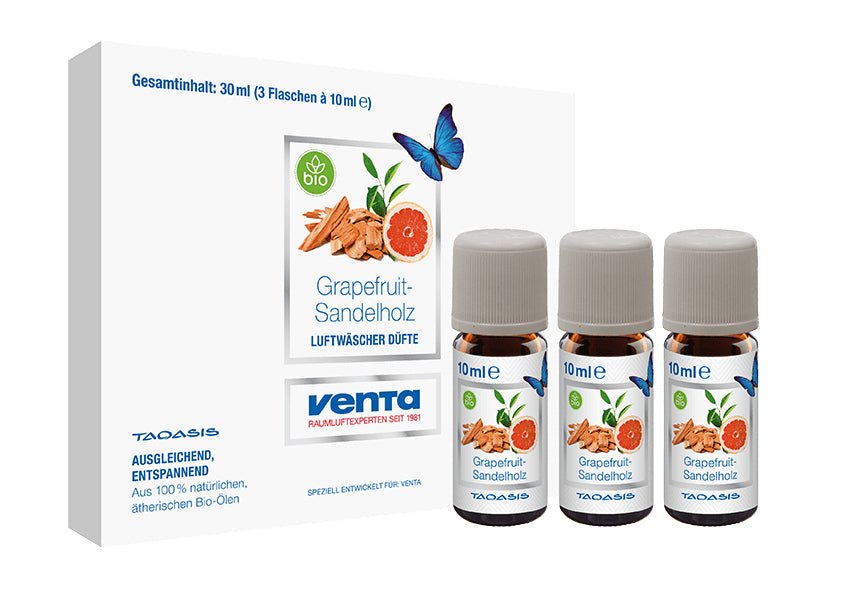 Venta Bio Grapefruit-Sandelholz – Duftöl, 3 × 10 ml