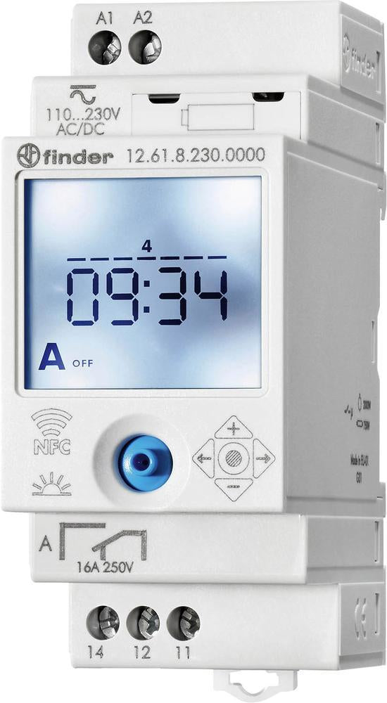 Finder Zeitschaltuhr (DIN-Schiene) – digital, 1 min Schaltzeit – 12.A2.8.230.0000
