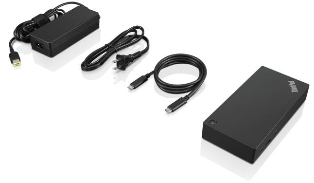 Lenovo 40AS0090SA Dockingstation – USB-C, 2× DP, 1× HDMI, 5× USB-A, GbE, 3,5 mm Audio, für ThinkPad
