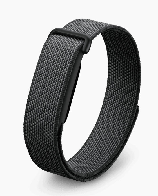 Fitbit Air – Edelstahl Schwarz, Sportband Schwarz, 50 m, für iPhone, Android
