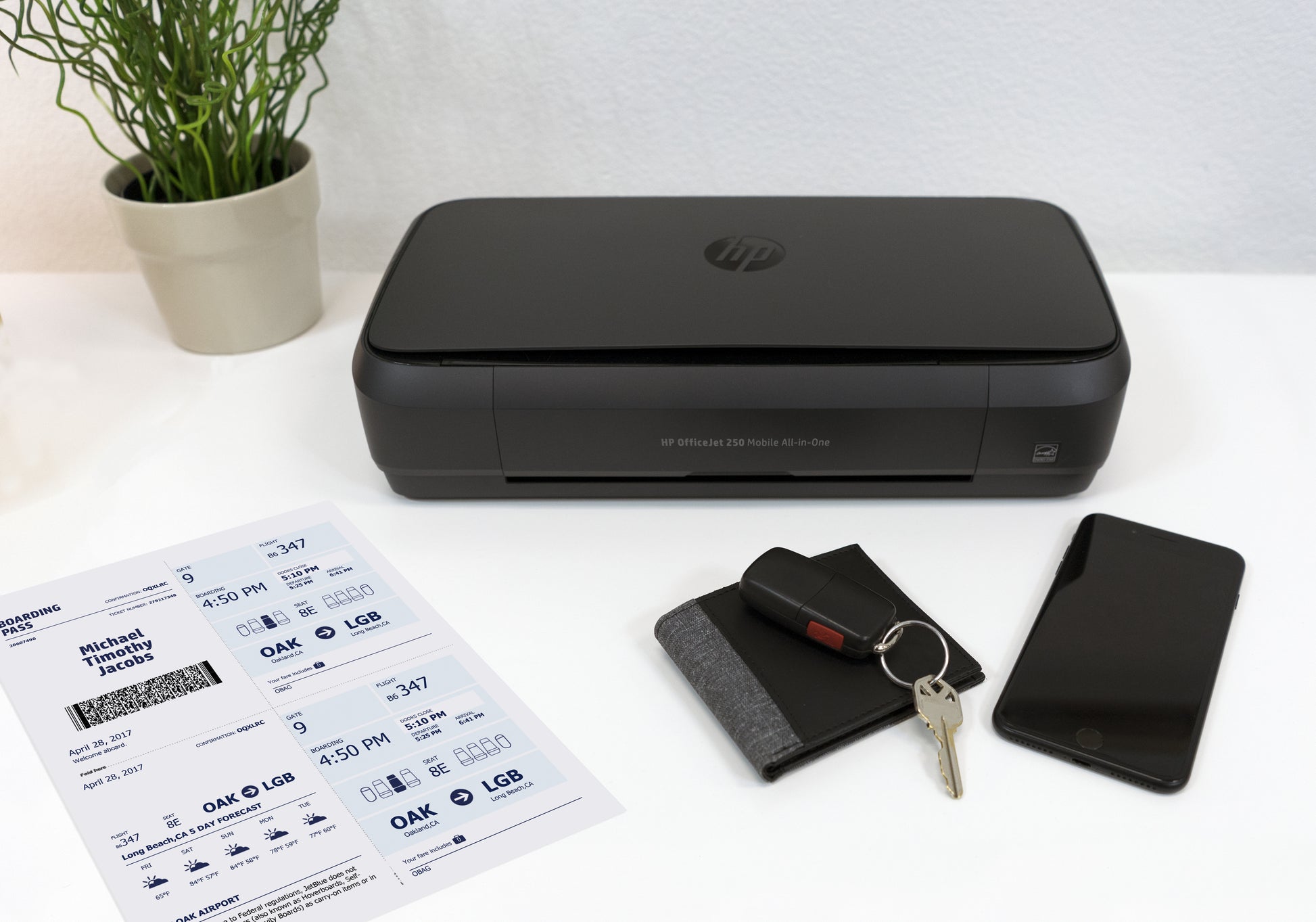 HP OfficeJet 250 Mobile – Farbiges Tintenstrahl-MFP A4, 3-in-1 – USB/WLAN – Duplex, ADF – 10 ppm S/W