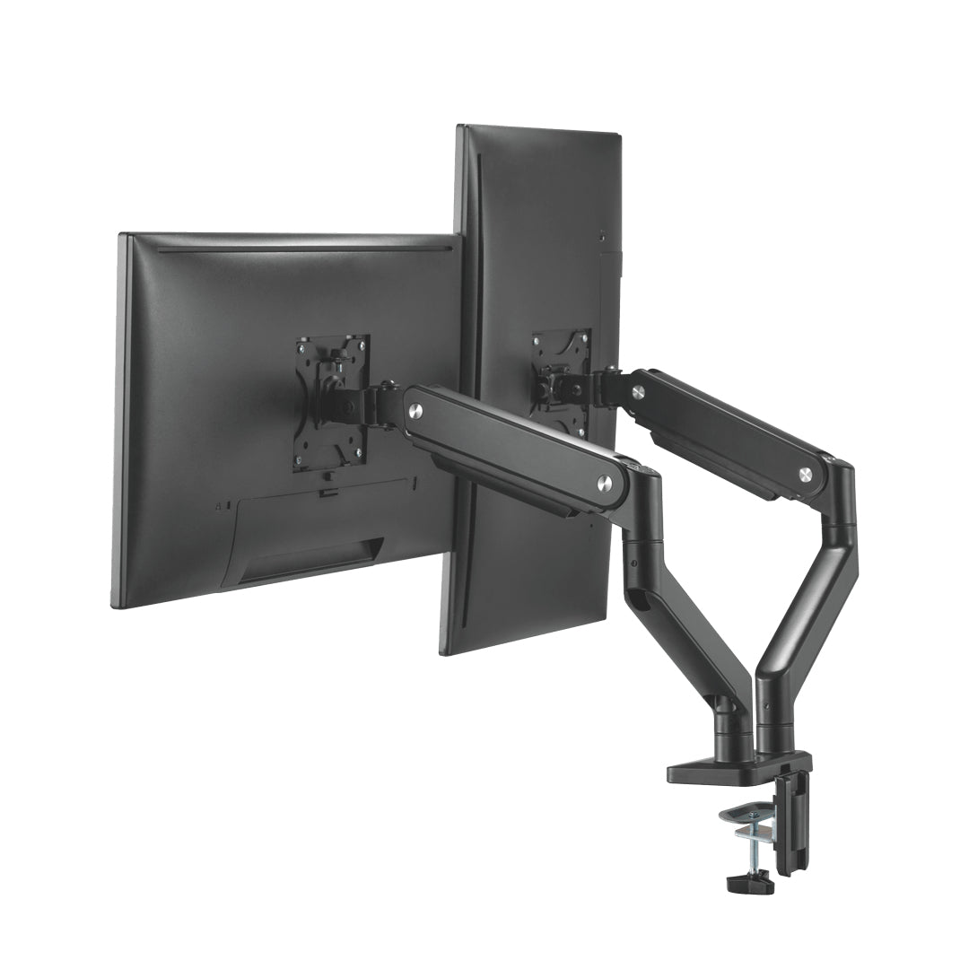 Ultradesk Monitorarm Tischhalterung – 2 Monitore – bis 32" – VESA 75×75/100×100 mm – Gasfeder