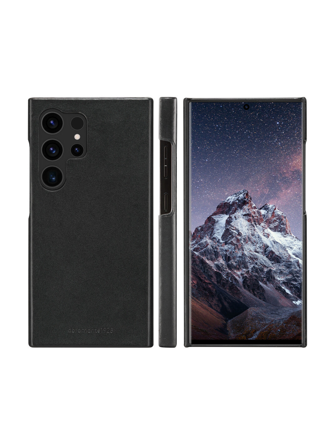 dbramante1928 Lynge – Wallethülle – für Samsung Galaxy S24 Ultra, 3 Kartenfächer, Leder, Schwarz
