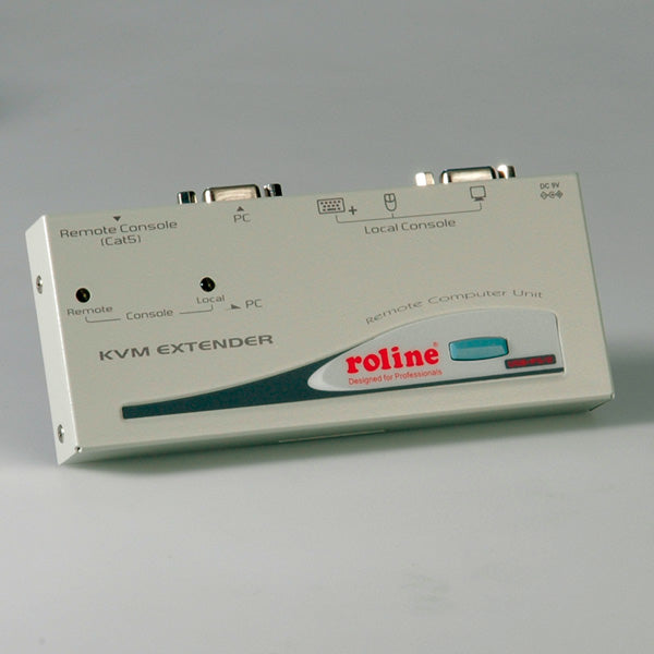 ROLINE KVM-Extender VGA/USB zu RJ-45 – bis 150 m, 1024 × 768 – für VGA-Monitor und USB-Tastatur/Maus