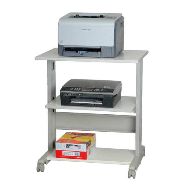 ROLINE Laptop-/Gerätewagen, 68 × 50 cm, 30 kg, lichtgrau/weiss, 4 Rollen (2 feststellbar)