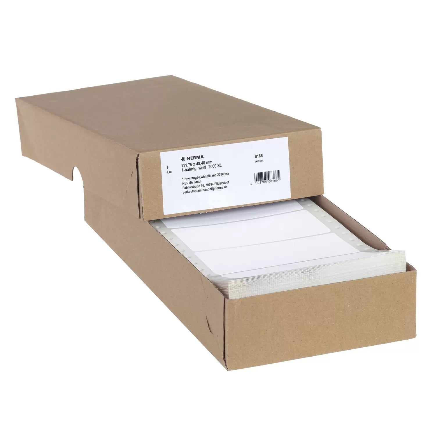 HERMA Etiketten, 112 mm × 48 mm, weiss, Papier, permanent, 2000 Etiketten