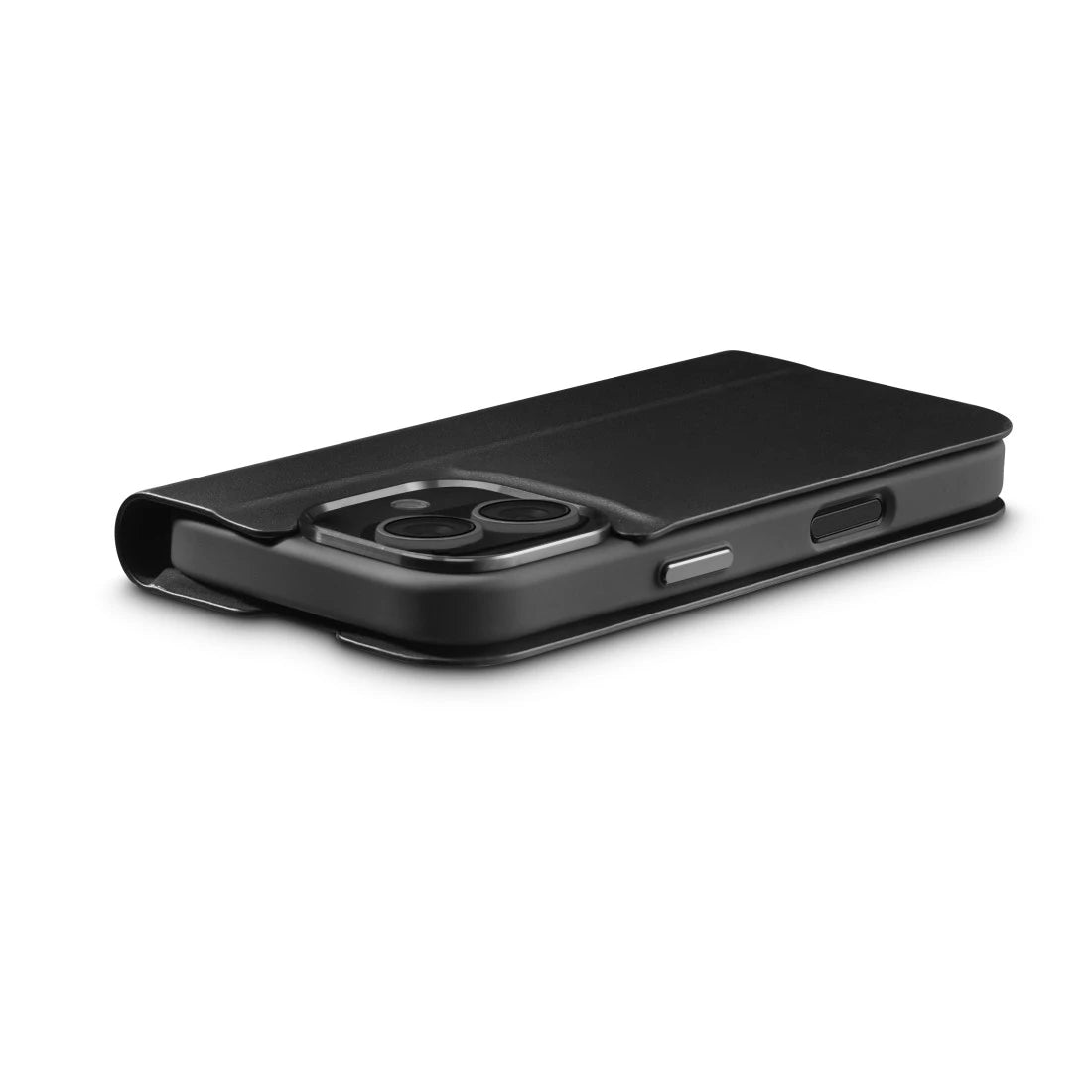 Hama Booklet-Hülle Eco Premium – für Apple iPhone 16 – schwarz – Kunstleder, mit Kartenfach