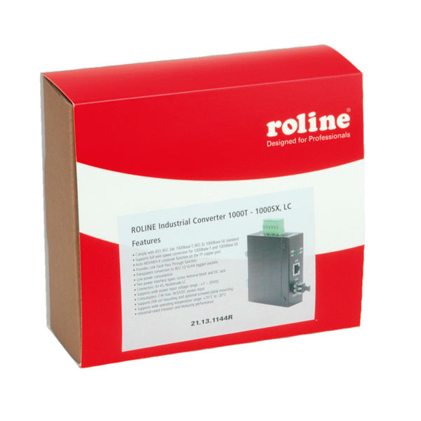 ROLINE 1000T-1000SX/LC Medienkonverter – Duplex LC zu RJ-45, Gigabit (1000Base-SX), Multimode, bis 500 m