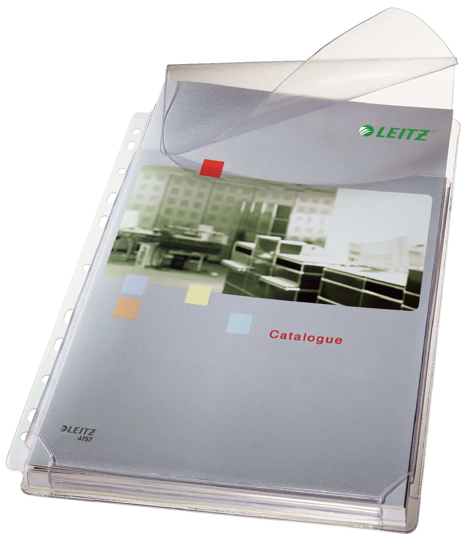 Leitz Prospekthülle Maxi A4, Eurolochung, blendfrei genarbt, 170 µm, mit Klappe, 200 Blatt – 5 Stück