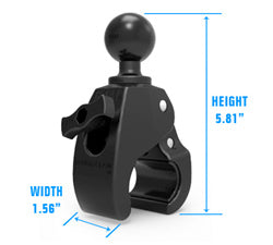 RAM Mounts RAP-404-202U – Tough-Claw Basis, Kugeldurchmesser 3,81 cm, Thermisch stabiler Verbundstoff (TSC), S