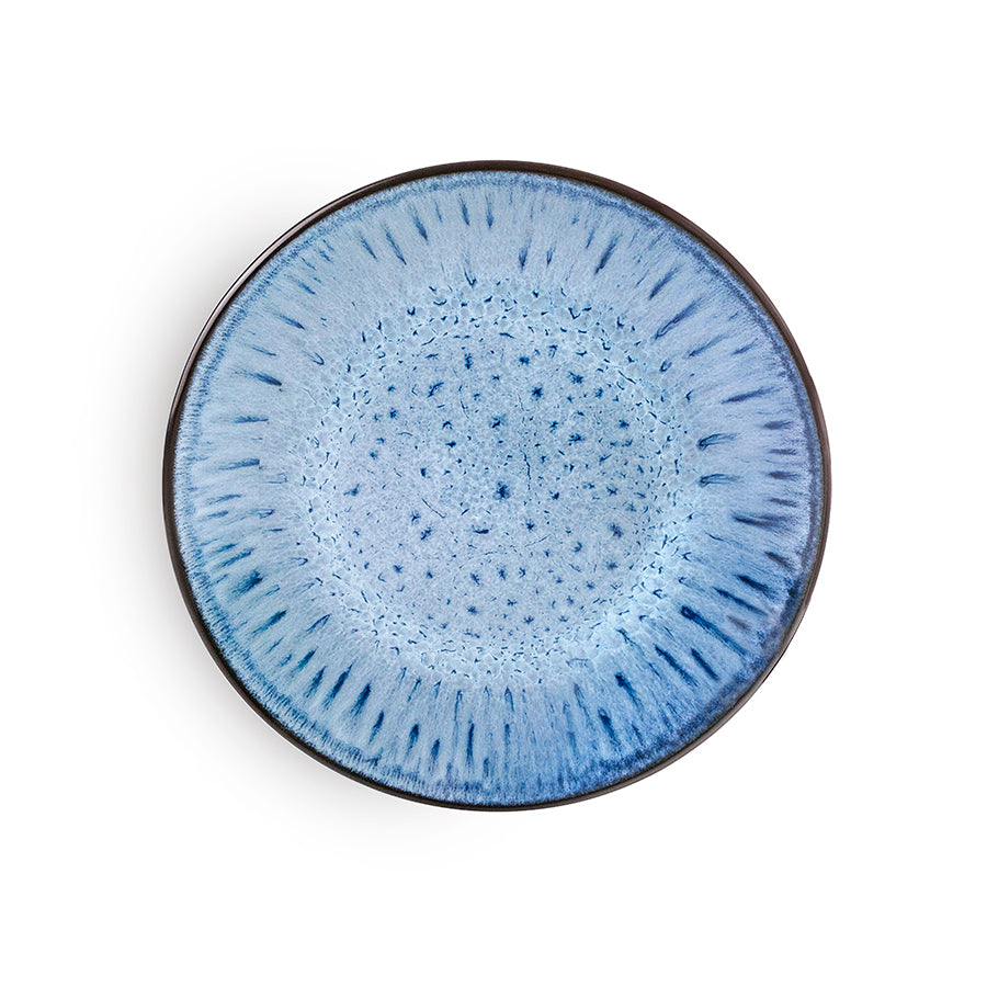 Ibili Normandia Speise-Service – 12-teilig, Ø 27/20,7/19,9 cm, Porzellan, Blau, spülmaschinenfest