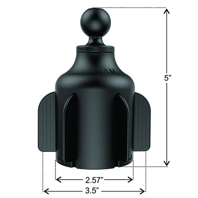 RAM Mounts RAP-B-299-4-238U – Getränkehalter-Basis, Kugeldurchmesser 2,54 cm, Komposite/Gummi, Schwarz