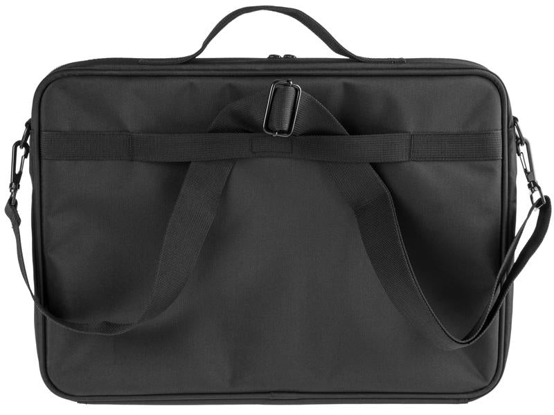 ONIT Clamshell Notebook-Tasche bis 15,6" – 600D rPET, mit Trolley-Band – Schwarz