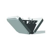 Zebra SR5502-SR01000SSEU Entfernungssensor – grosse Reichweite, Deckenmontage, 2 Antennen, grau