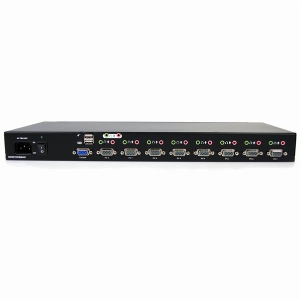 StarTech.com 8-Port VGA KVM-Switch – 1920 × 1440, USB 2.0-Hub, Audio, 1U Rack