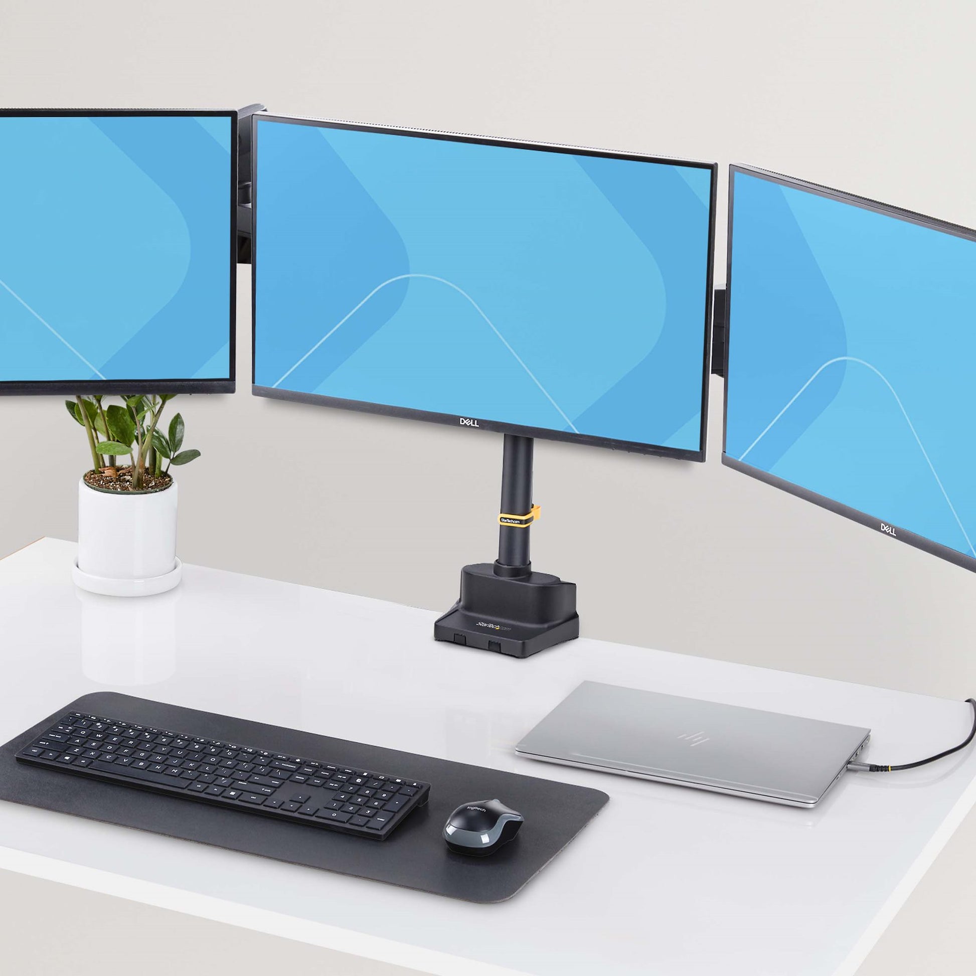StarTech.com Monitorarm Tischhalterung – 3 Monitore – bis 27" – VESA 75×75/100×100 mm
