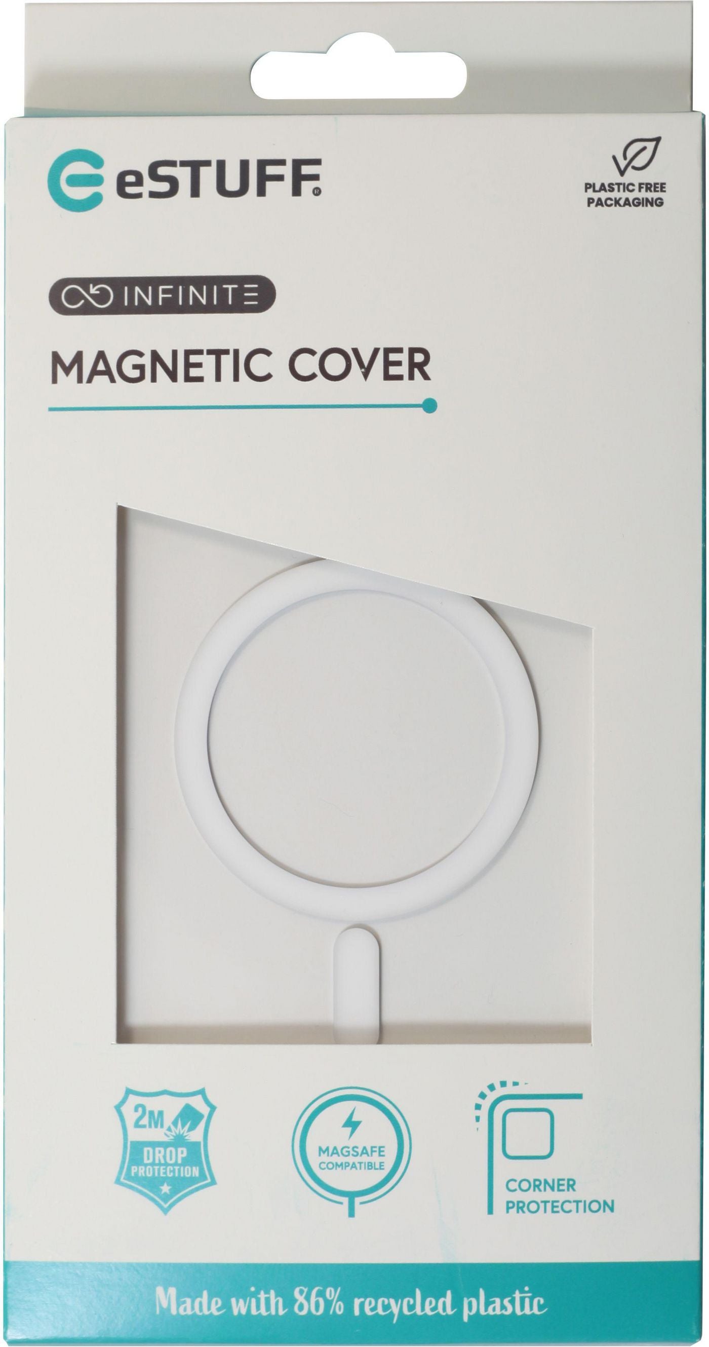 eSTUFF INFINITE (GRS) OSLO – Backcover – für Apple iPhone 16 Plus, MagSafe, PC+TPU, Transparent