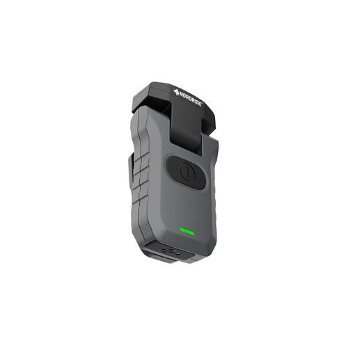 NORDRIDE Taschenlampe Patrol UV – 300 lm, 40 m, IP65, 800 mAh, USB-C – Grau