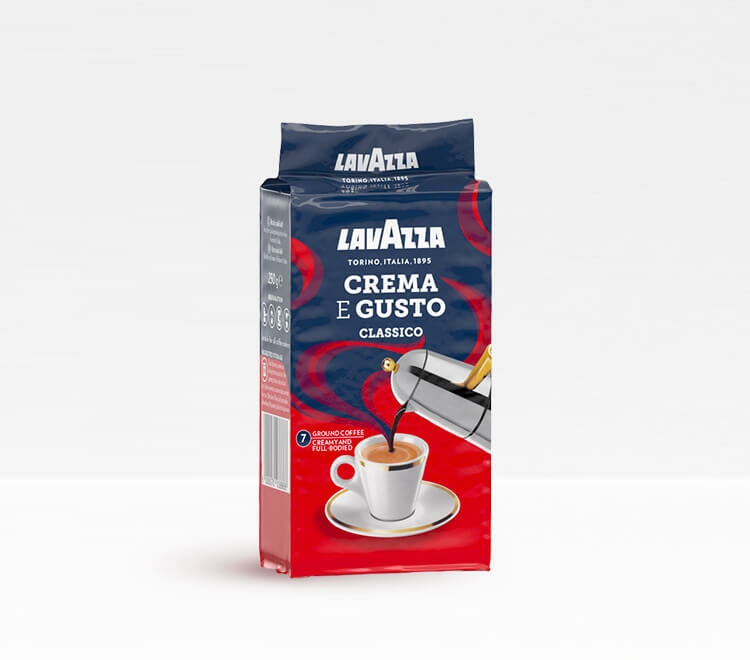Lavazza Crema e Gusto Classico – Bohnenkaffee – Café Crème, Arabica/Robusta, Intensität 7, 250 g
