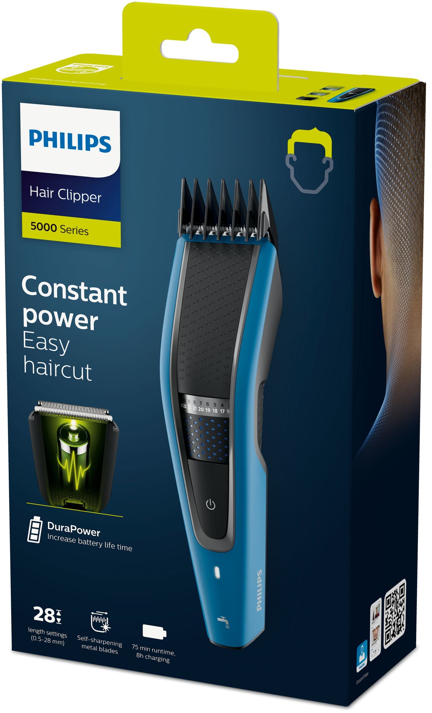 Philips Haarschneider 5000 HC5612/15 – 28 Schnittstufen, 0,5–28 mm – Schwarz/Blau
