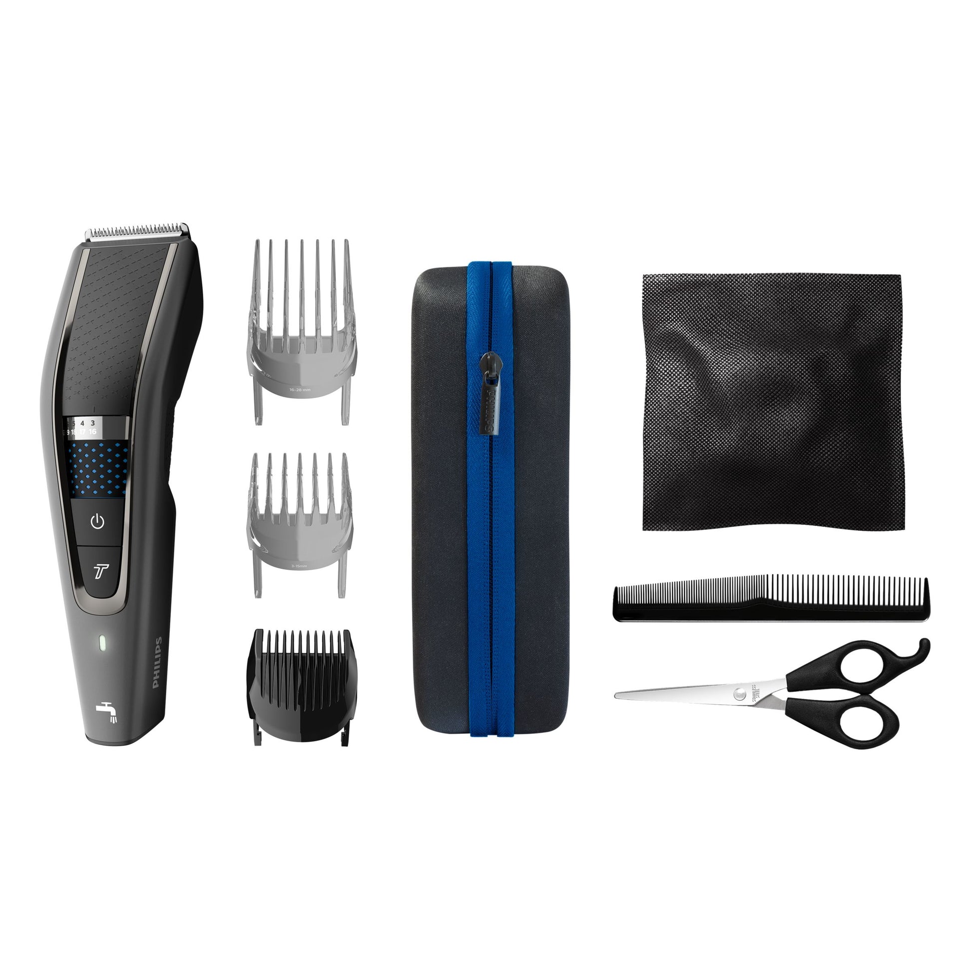 Philips Haarschneider Serie 7000 HC7650/15 – 28 Längeneinstellungen, 0,5–28 mm – 90 min Akku – Schwarz