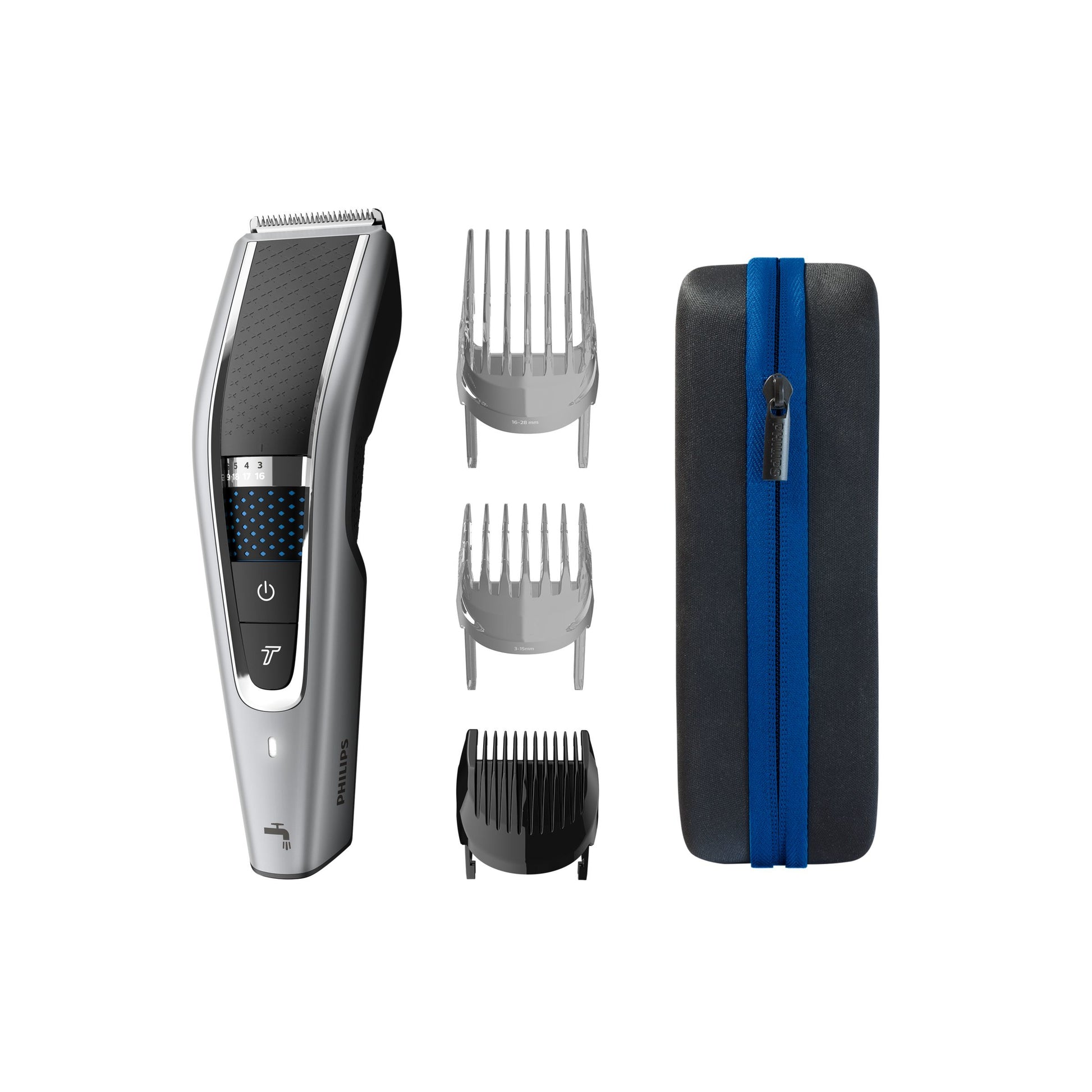 Philips Haarschneider 5000 HC5650/15 – 28 Schnittstufen, 0,5–28 mm – Akku 90 min – Silber, Edelstahlmesser