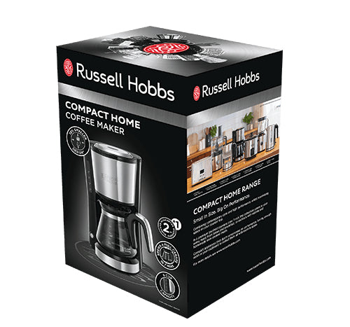 Russell Hobbs 24210-56 Filterkaffeemaschine – 5 Tassen, 0,6 l, Permanentfilter, schwarz/Edelstahl