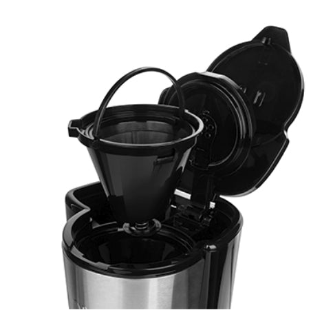 Russell Hobbs 24210-56 Filterkaffeemaschine – 5 Tassen, 0,6 l, Permanentfilter, schwarz/Edelstahl