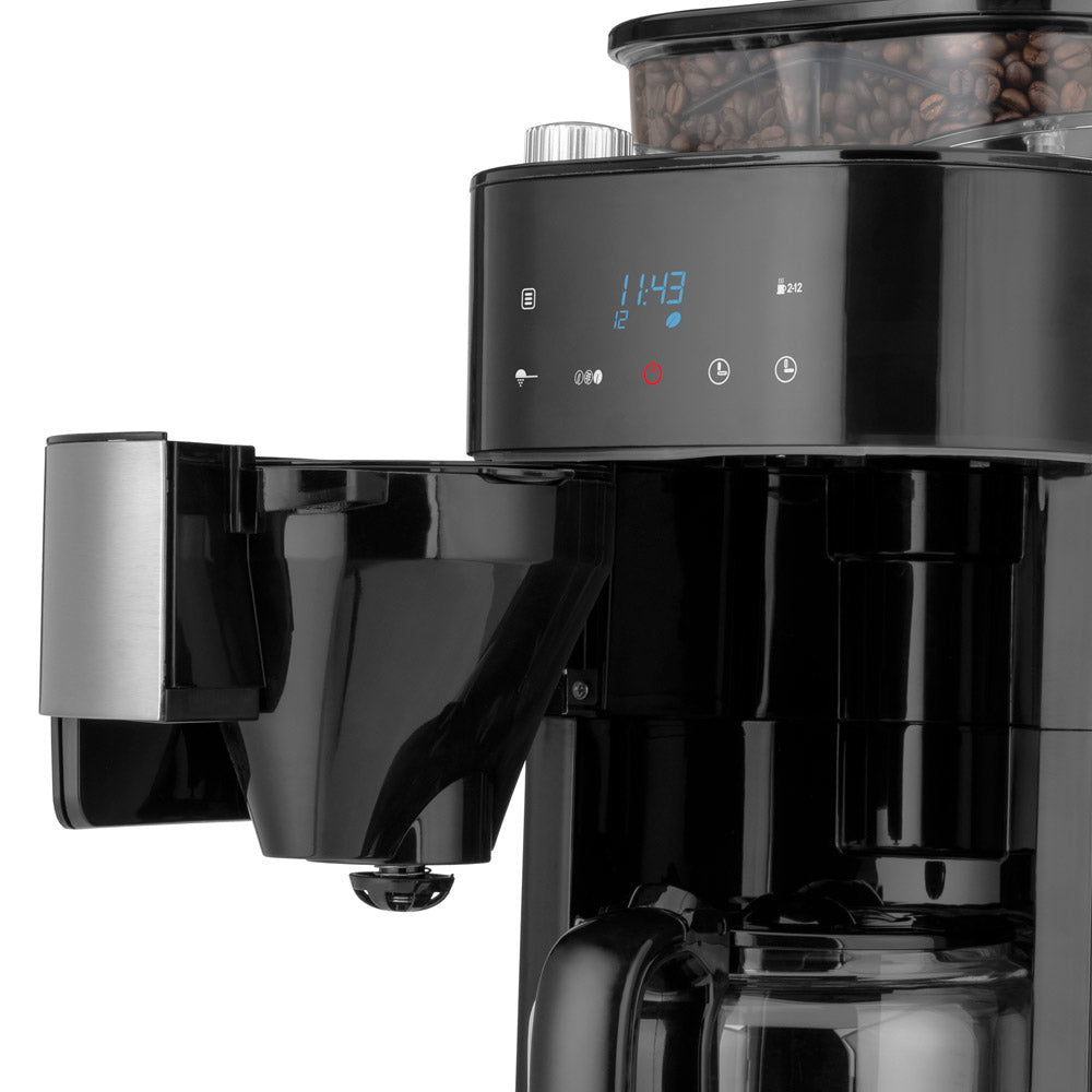 Gastroback 42711 Filterkaffeemaschine – 8 Tassen, 1 l, Karaffe, Schwarz/Edelstahl, 21,3 × 43 × 31,4 cm